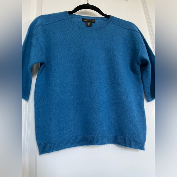 NWT House Of Harlow 1960 100% Cashmere Sweater Blue Womens Size S $198 - Picture 6 of 10